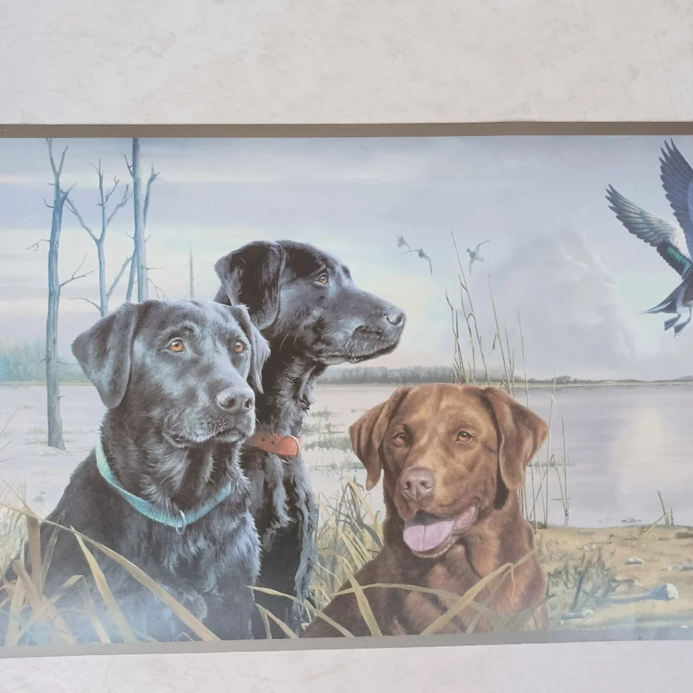 Wallpaper Border Hunting Labador Retrievers - open roll